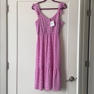 BB Dakota Pink Floral Midi Dress